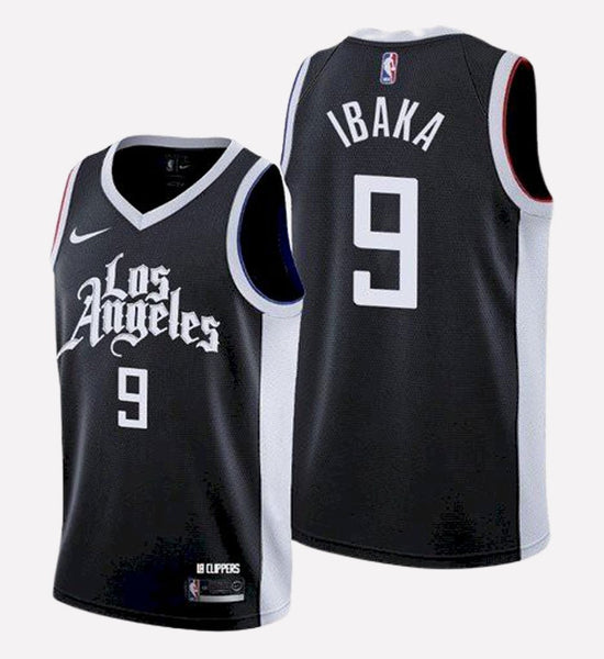 Men's Los Angeles Clippers  #9 Serge Ibaka stitched jersey