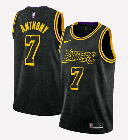 Men's Los Angeles Lakers #7 Carmelo Anthony stitched jersey