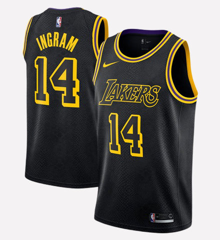 Men's Los Angeles Lakers #14 Brandon Ingram stitched jersey