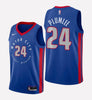 Men's Detroit Pistons #24 Mason Plumlee stitched jersey