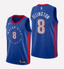 Men's Detroit Pistons #8 Wayne Ellington stitched jersey