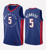 Men's Detroit Pistons #5 Luke Kennard stitched jersey