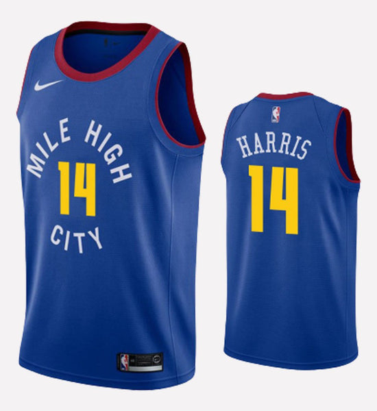 Men's Denver Nuggets #14 Gary Harris stitched jersey