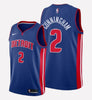 Men's Detroit Pistons #2 Cade Cunningham stitched jersey