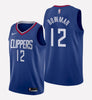 Men's Los Angeles Clippers  #12 Ky Bowman stitched jersey