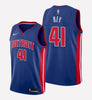 Men's Detroit Pistons #41 Saddiq Beyicon stitched jersey