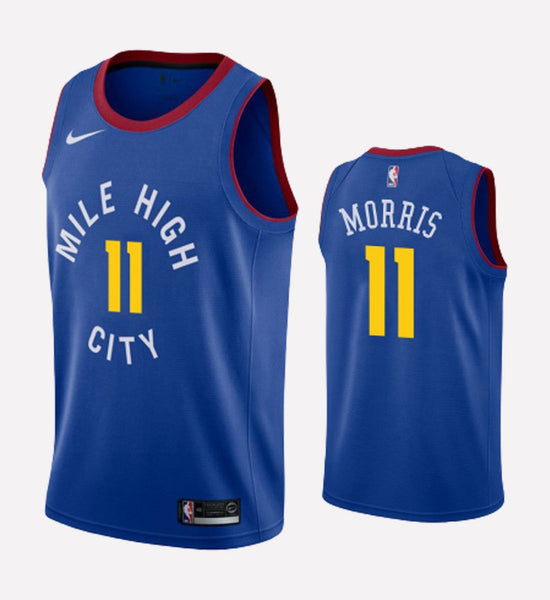 Men's Denver Nuggets #11 Monte Morris stitched jersey