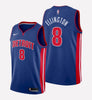 Men's Detroit Pistons #8 Wayne Ellington stitched jersey