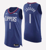 Men's Los Angeles Clippers #1 Reggie Jackson stitched jersey