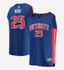 Men's Detroit Pistons #25 Derrick Rose stitched jersey