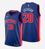 Men's Detroit Pistons #20 Josh Jackson stitched jersey