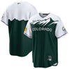 Men's Player_NAME #00 Custom Colorado Rockies Green 2022 City Connect Jerseys