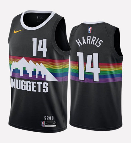 Men's Denver Nuggets #14 Gary Harris stitched jersey