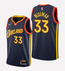 Men's Golden State Warriors #33 James Wiseman stitched jersey