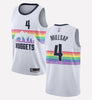 Men's Denver Nuggets #4 Paul Millsap stitched jersey