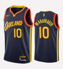 Men's Golden State Warriors #10 Brad Wanamaker stitched jersey