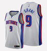 Men's Detroit Pistons#9 Jerami Grant stitched jersey