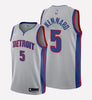 Men's Detroit Pistons #5 Luke Kennard stitched jersey