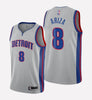 Men's Detroit Pistons #8 Wayne Ellington stitched jersey