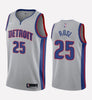 Men's Detroit Pistons #25 Derrick Rose stitched jersey