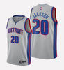 Men's Detroit Pistons #20 Josh Jackson stitched jersey