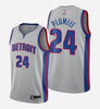 Men's Detroit Pistons #24 Mason Plumlee stitched jersey