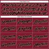 Custom Crimson Cream Pinstripe Black-Khaki Authentic Baseball Jersey