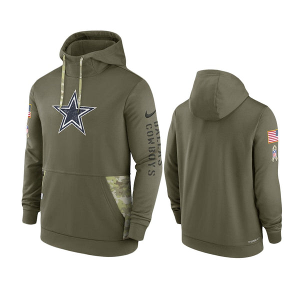 Men's Dallas Cowboys Olive 2022 Salute to Service Hoodie