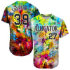 Custom Scratch Graffiti Pattern Black-White 3D Authentic Baseball Jersey