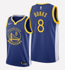 Men's Golden State Warriors #8 Alec Burks stitched jersey