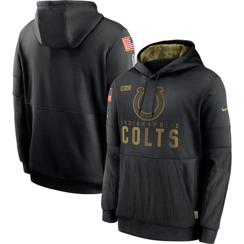 Men's Indianapolis Colts Black Hoodie Salute to Service Sideline Performance