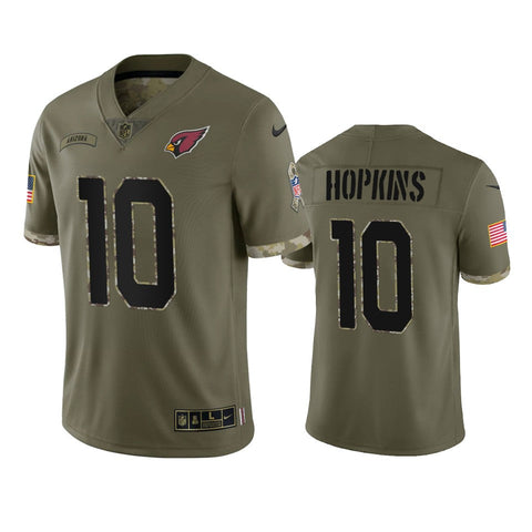 Men's Arizona Cardinals DeAndre Hopkins Olive 2022 Salute To Service Limited Jersey