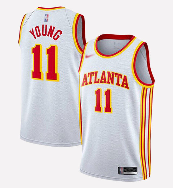 Men's Atlanta Hawks #11 Trae Young stitched jersey