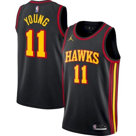 Men's Atlanta Hawks #11 Trae Young stitched jersey