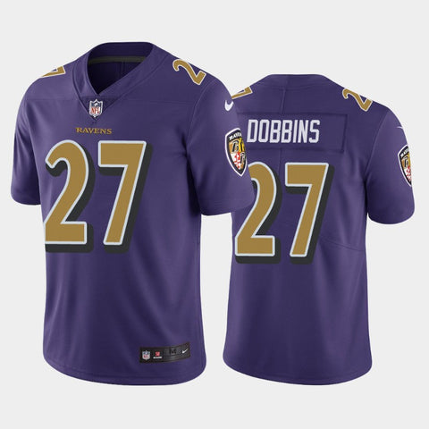 Men's Baltimore Ravens JK Dobbins Color Rush Purple Limited Jersey