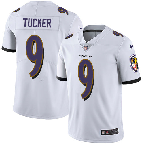 Men's Baltimore Ravens Justin Tucker White Limited Jersey