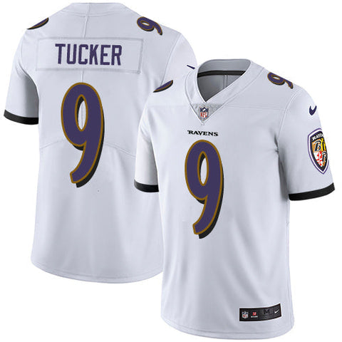 Men's Baltimore Ravens Justin Tucker White Limited Jersey