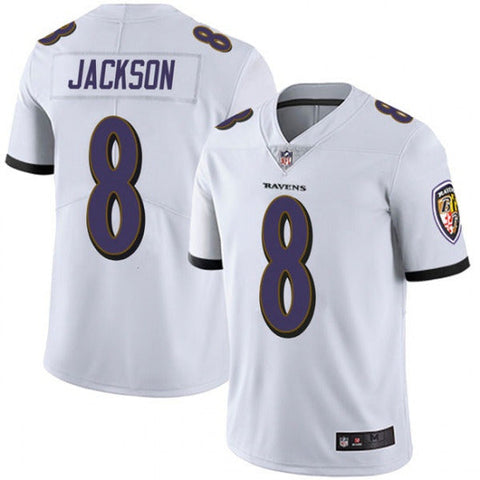 Men's Baltimore Ravens Lamar Jackson White Limited Jersey