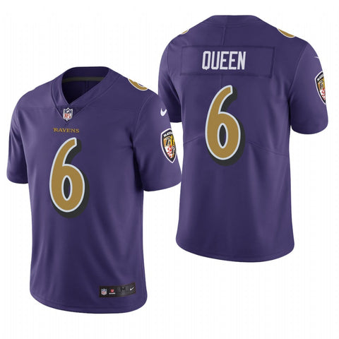 Men's Baltimore Ravens Patrick Queen Purple Color Rush Limited Jersey