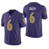 Men's Baltimore Ravens Patrick Queen Purple Color Rush Limited Jersey