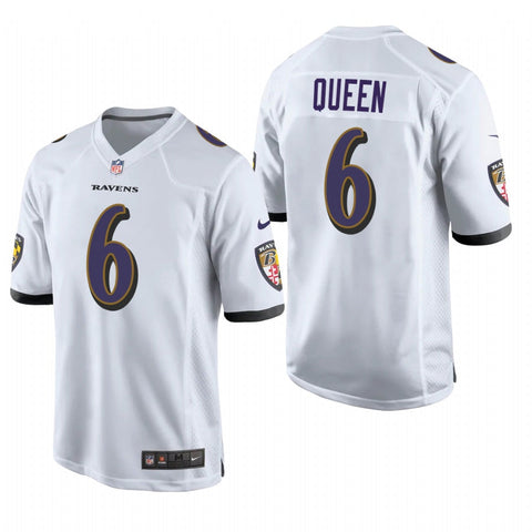 Men's Baltimore Ravens Patrick Queen White Limited Jersey