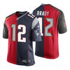 Men's Tampa Bay Buccaneers Patriots Tom Brady Split GOAT Red Jersey