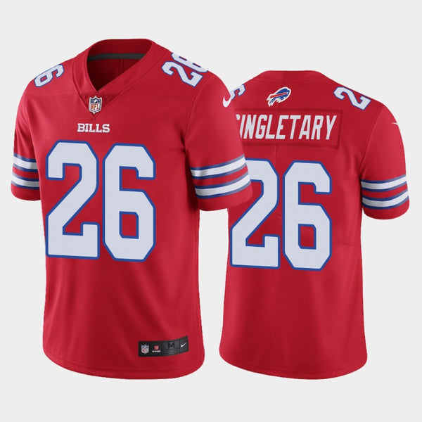 Men's Buffalo Bills Devin Singletary Red Color Rush Limited Jersey
