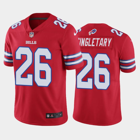 Men's Buffalo Bills Devin Singletary Red Color Rush Limited Jersey