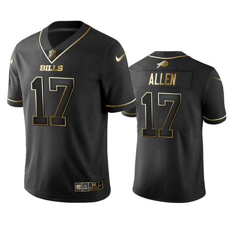 Men's Buffalo Bills Josh Allen Black Golden Limited Jersey