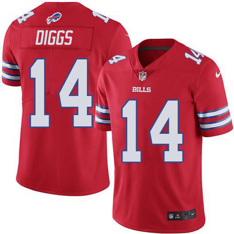 Men's Buffalo Bills Stefon Diggs Red Color Rush Limited Jersey