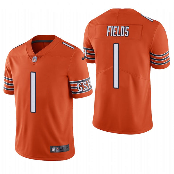 Men's Chicago Bears Justin Fields Orange Limited Jersey