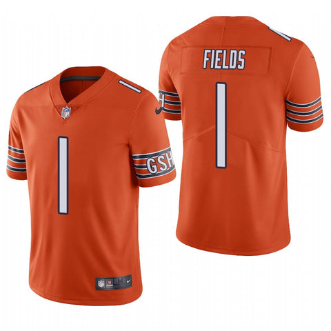 Men's Chicago Bears Justin Fields Orange Limited Jersey