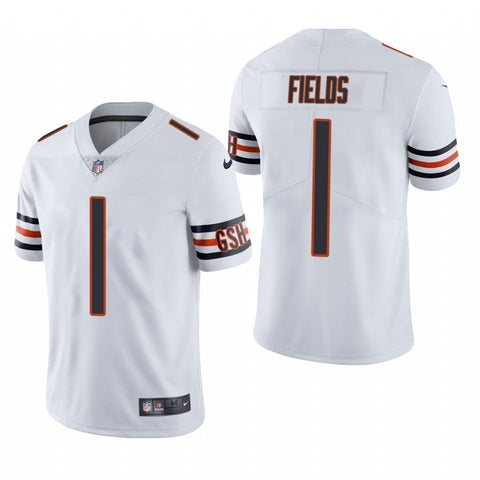 Men's Chicago Bears Justin Fields White Limited Jersey