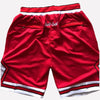 Men's Chicago Bulls Shorts Red White Bulls Mens Basketball Shorts Stitched